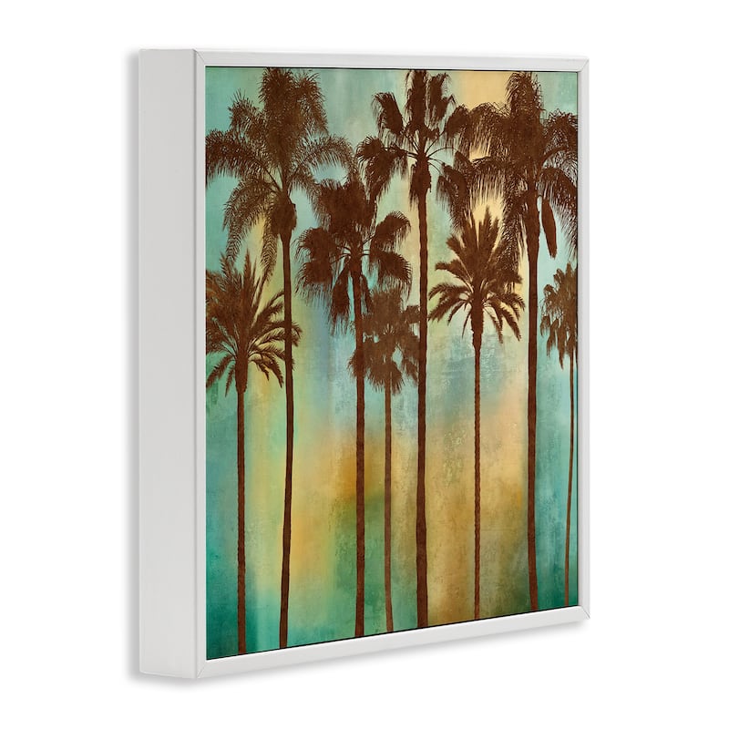 Stupell Looming Palms on Gradient Framed Giclee Art Design By John Seba