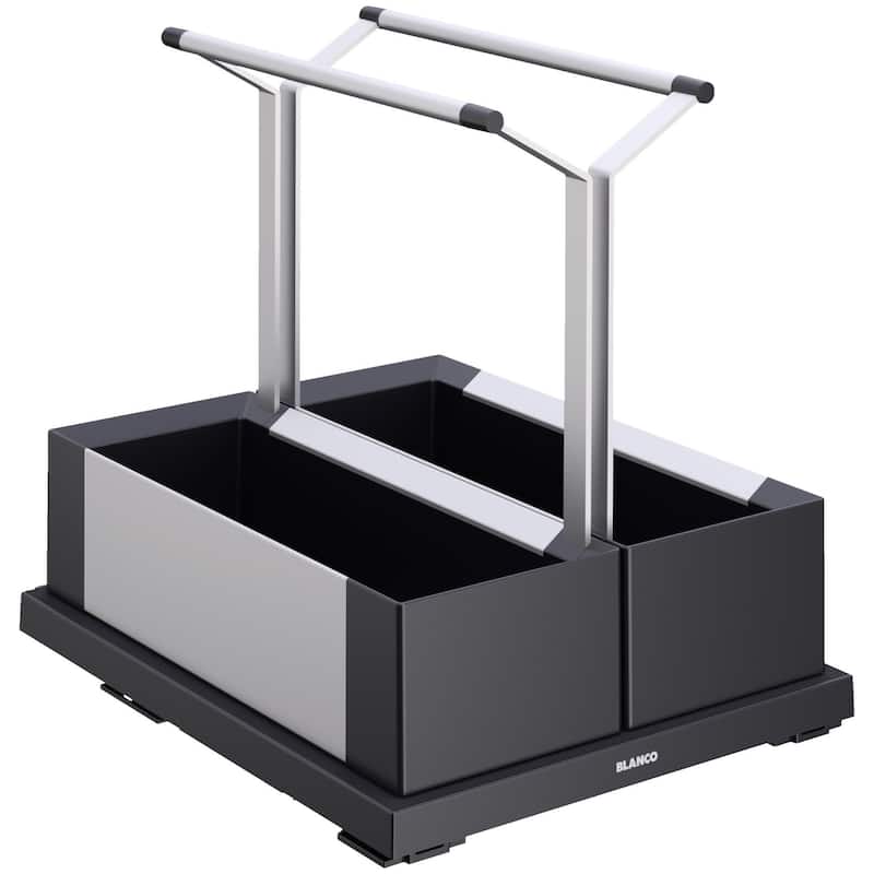 Blanco 527668 Storage Caddy 40 Kitchen Cabinet Organizer - Double - Black