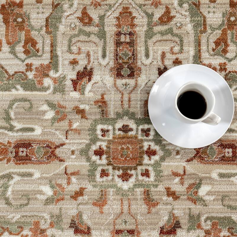 Nuloom Oliveira Floral Medallion Fringe Area Rug