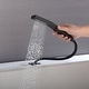 preview thumbnail 4 of 2, matte black Bathtub Faucet Waterfall Mixer Faucet with Hand Shower Deck Mount - 7'6" x 9'6"