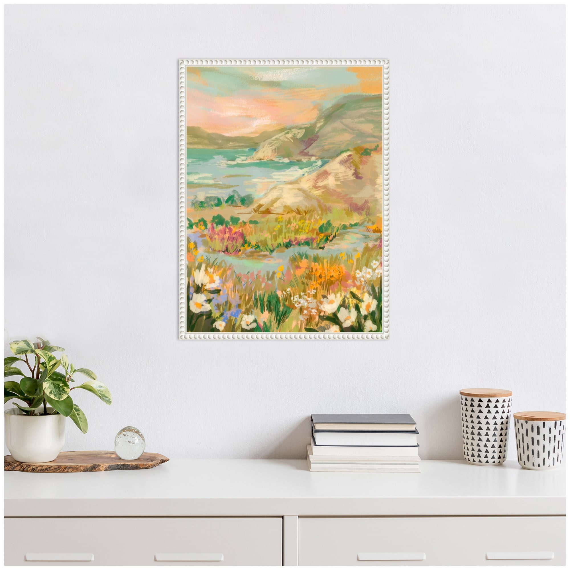 Kate and Laurel Sylvie Landscape 4 Framed Canvas by Annie Quigley