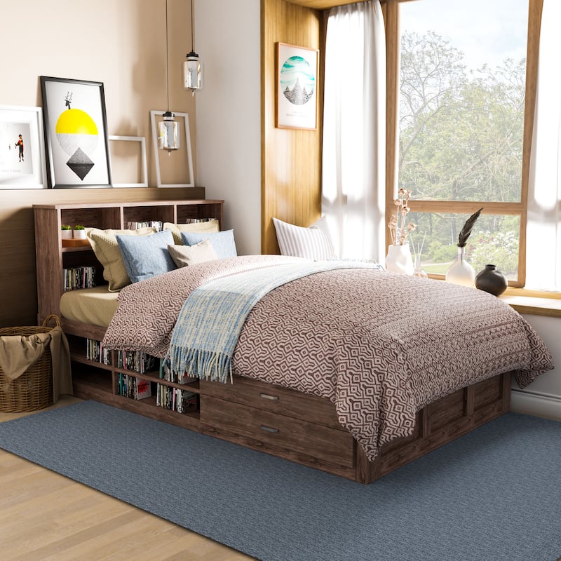 DH BASIC Transitional 2-Drawer Storage Bed by Denhour