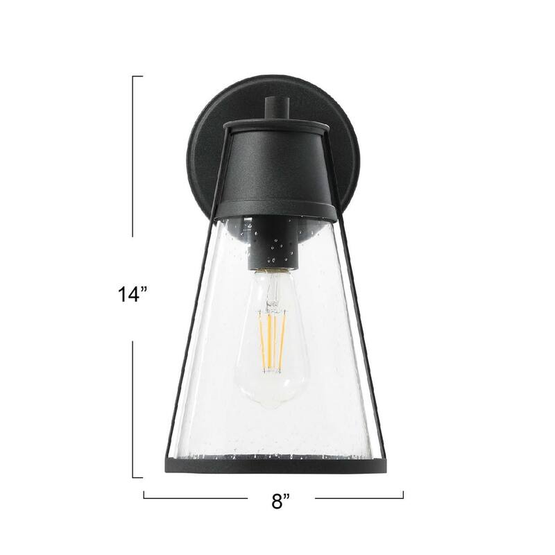 Robert Stevenson Lighting Jaxon - Metal and Seedy Glass Wall Sconce