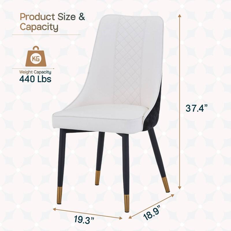 Allure Dining Chairs with Fabric/Leather Seat and Black Oak Wood Legs