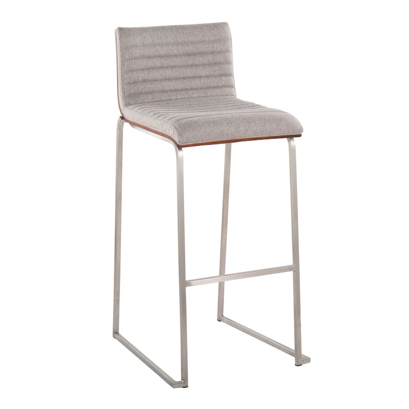 Silver Orchid Magda 30" Fixed-Height Upholstered Bar Stool (Set of 2)