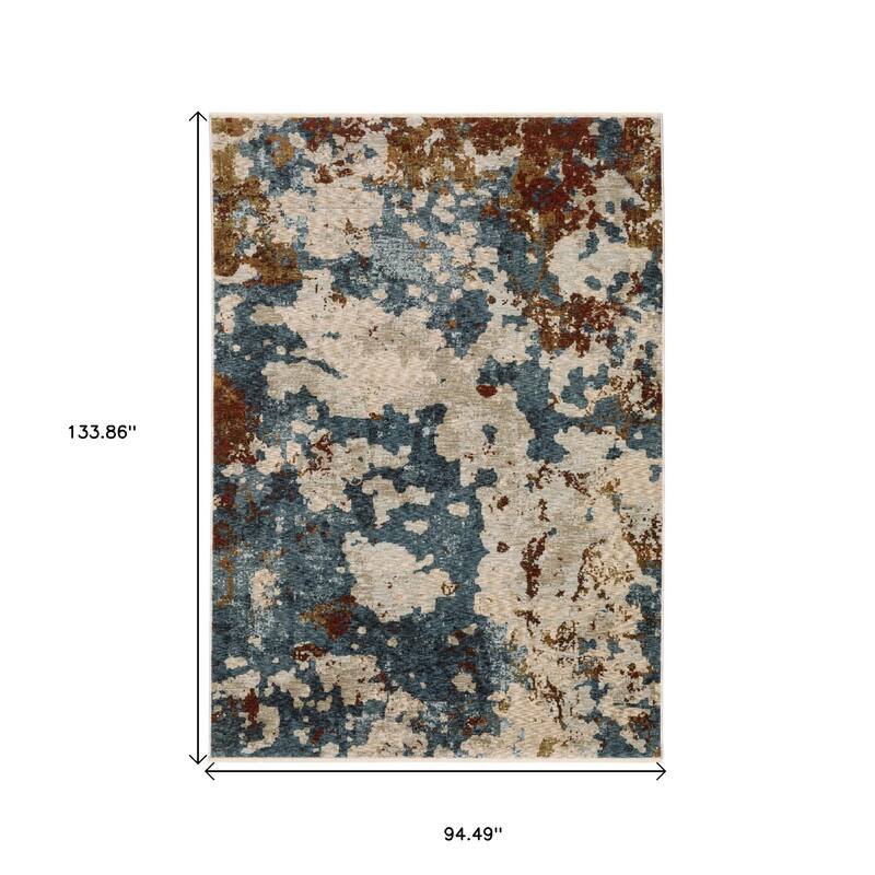 HomeRoots Abstract Modern Runner Area Rug