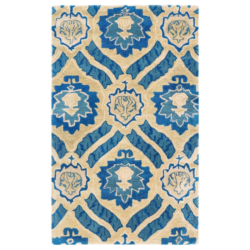 SAFAVIEH Handmade Wyndham Marnie Modern Wool Rug - 2' x 3' - Blue/Grey