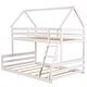 preview thumbnail 13 of 18, Separate Bunk Bed,Two Separate Beds,Twin over Full House Bunk Bed with Built-in Ladder