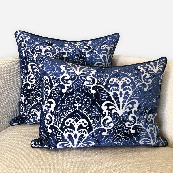 Rodeo Home Stevie Metallic Traditional Cut Velvet Damask Oversized