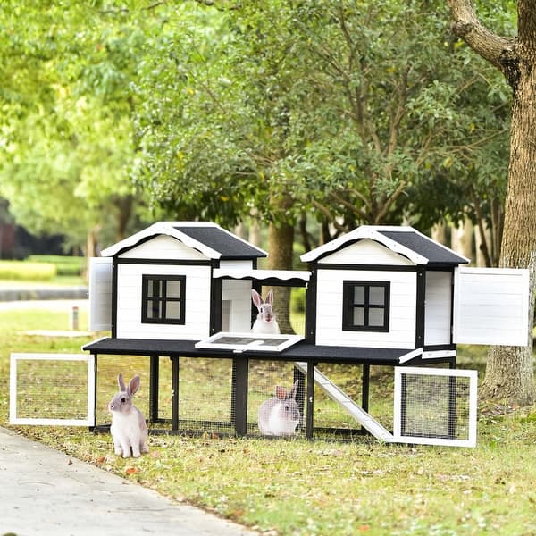 Pet Supplies Pet Rabbit Hutch Outdoor Large Indoor Rabbit House Metal Rabbit Cages Hutch Cage Tiers Rabbit Hutch And  Run, Guinea Pig Hutch