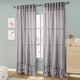 preview thumbnail 35 of 34, Linen Texture Double Ruffle Semi-sheer Curtain Pair(2 panels)