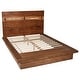preview thumbnail 1 of 2, Winslow Farmhouse Wood Platform Bed Smokey Walnut California King