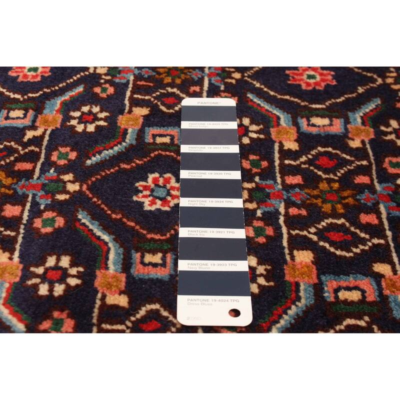 ECARPETGALLERY Hand-knotted Andelz Navy Wool Rug - 3'5 x 9'7