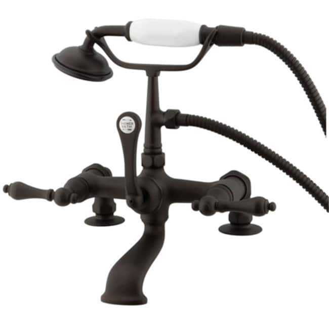 Kingston Brass Vintage Deck Mounted Clawfoot Tub Filler with Personal - Oil Rubbed Bronze