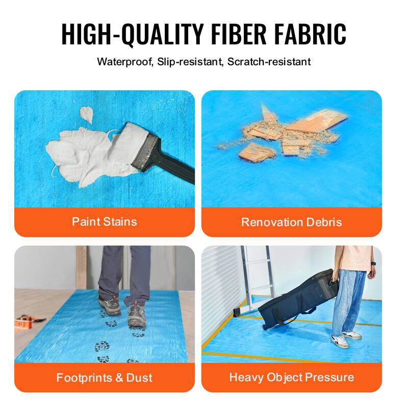 Carpet Protection Film, Floor and Surface Shield, Easy to Cut Simple Installation, Fiber Fabric Car Mat Protection Film Roll