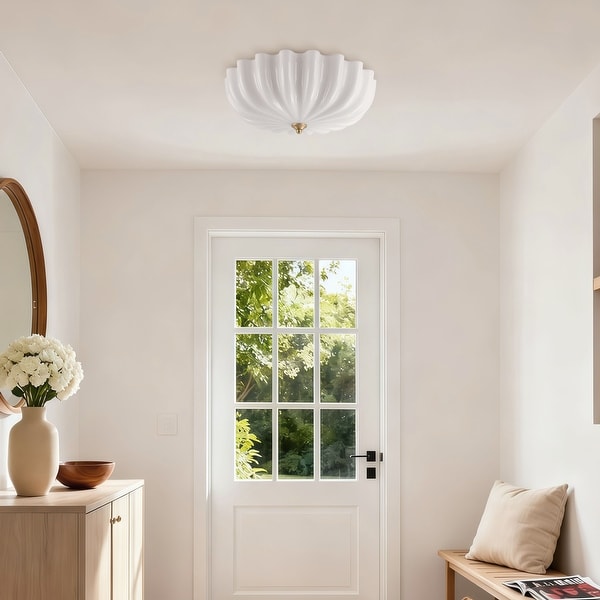 Starsky 3-Light 15.74in.W Opal Glass Flush Mount - On Sale - Bed