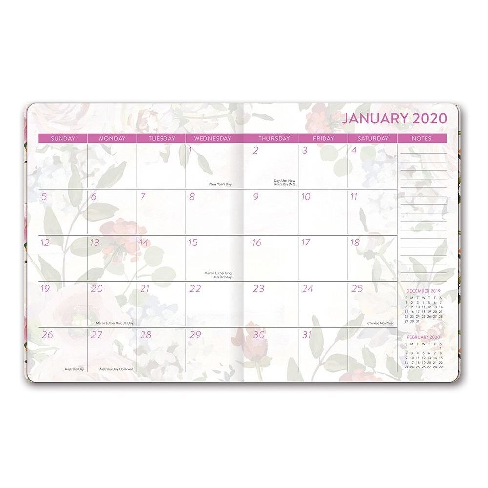 Shop Orange Circle Studio Corporation 2020 Bella Flora Just Right Monthly Planner On Sale Free Shipping On Orders Over 45 Overstock 28980778