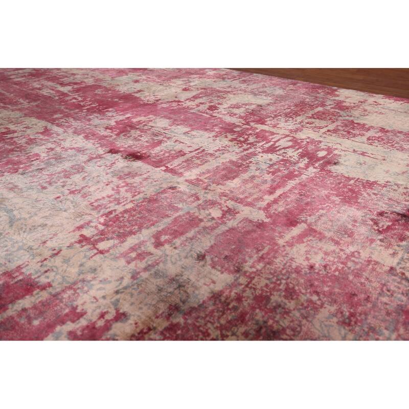 Contemporary Abstract Indian Area Rug Handmade Wool Carpet - 6'6"x 9'9"