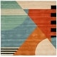preview thumbnail 9 of 72, SAFAVIEH Handmade Rodeo Drive Sofoula Mid-Century Modern Abstract Wool Rug 10' Square - Gold - Square