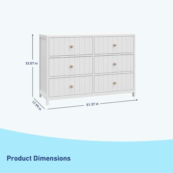 dimension image slide 1 of 3, Graco Teddi 6 Drawer Dresser