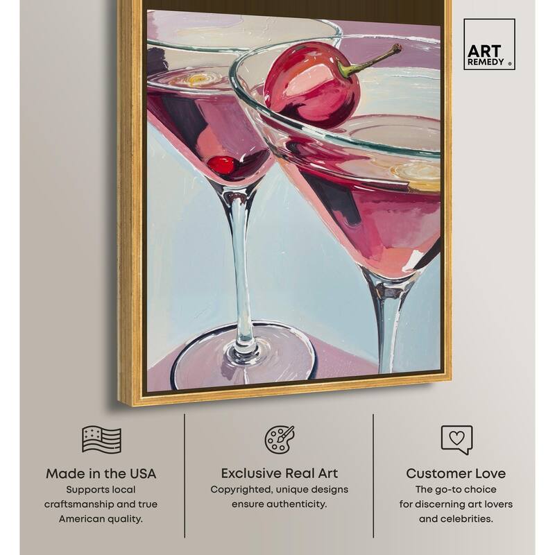 Cherry Cosmo Canvas by Art Remedy