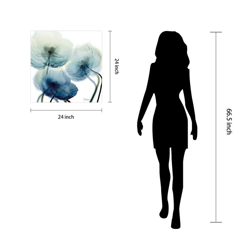 "Unfocused Beuaty 1" Frameless Free Floating Tempered Glass Panel Graphic Wall Art