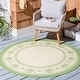 preview thumbnail 7 of 125, SAFAVIEH Courtyard Sheila Indoor/ Outdoor Waterproof Patio Backyard Rug 5'3" Round - Olive/Natural