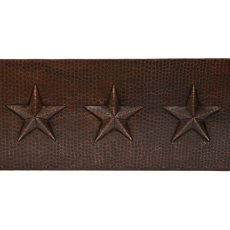 33-in Hammered Copper Apron Front Single Basin Kitchen Sink w/ Star Design (KASDB33229ST)