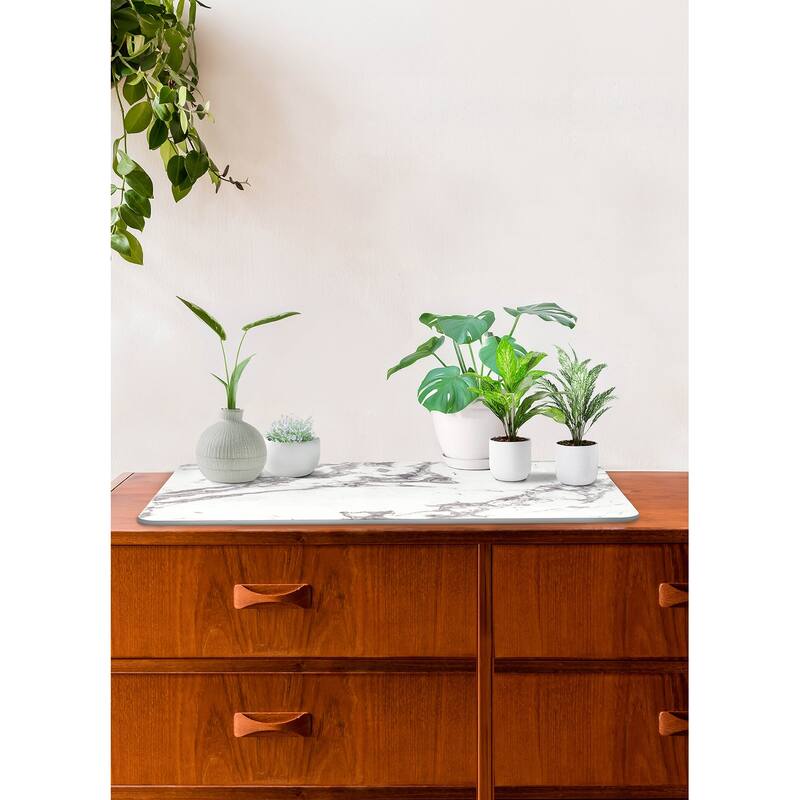 FloorPops Marble Grey Stone Quick Drying Mat