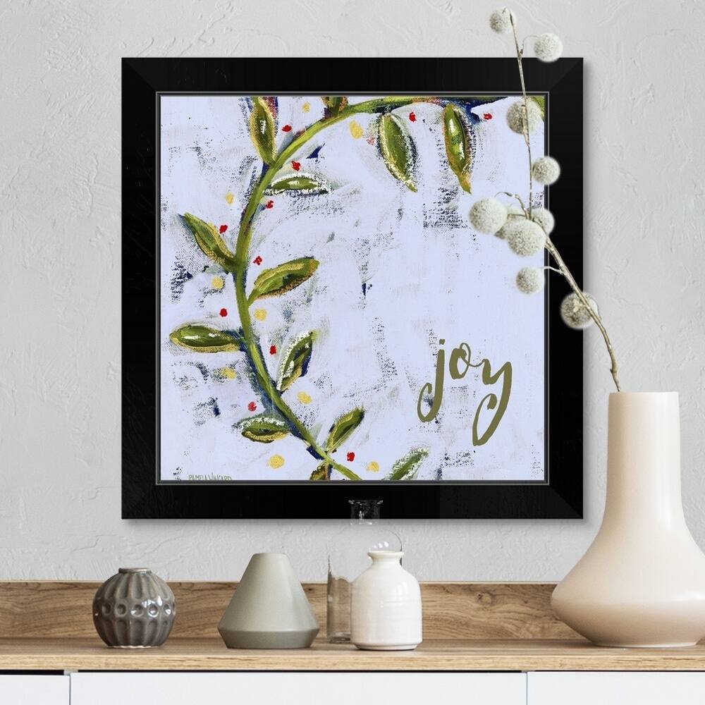 "Joy Vines" Black Framed Print