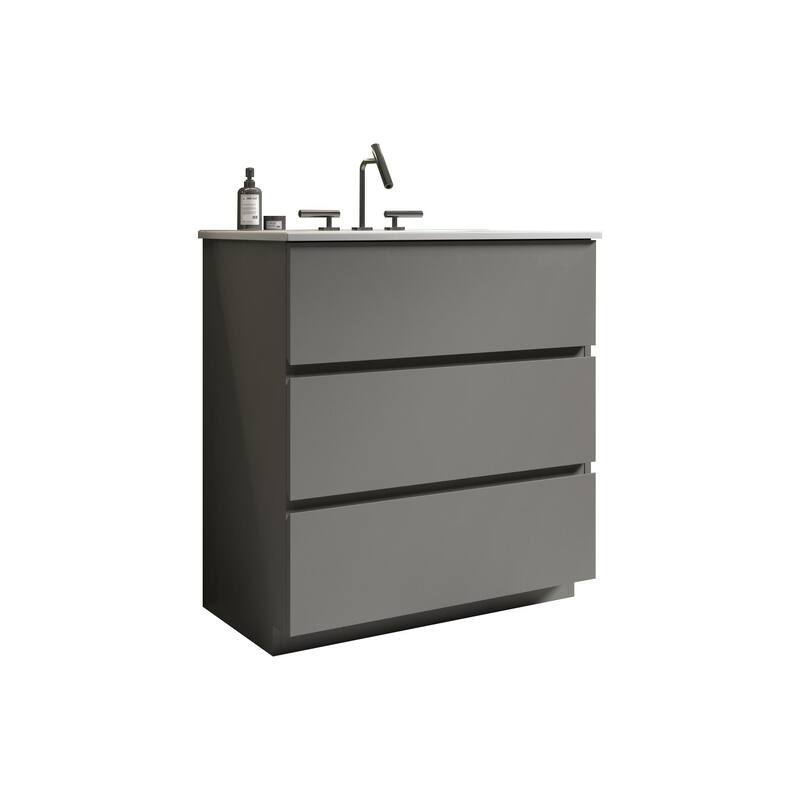GDFStudio - TIA Freestanding Bathroom Vanity with Sink Basin