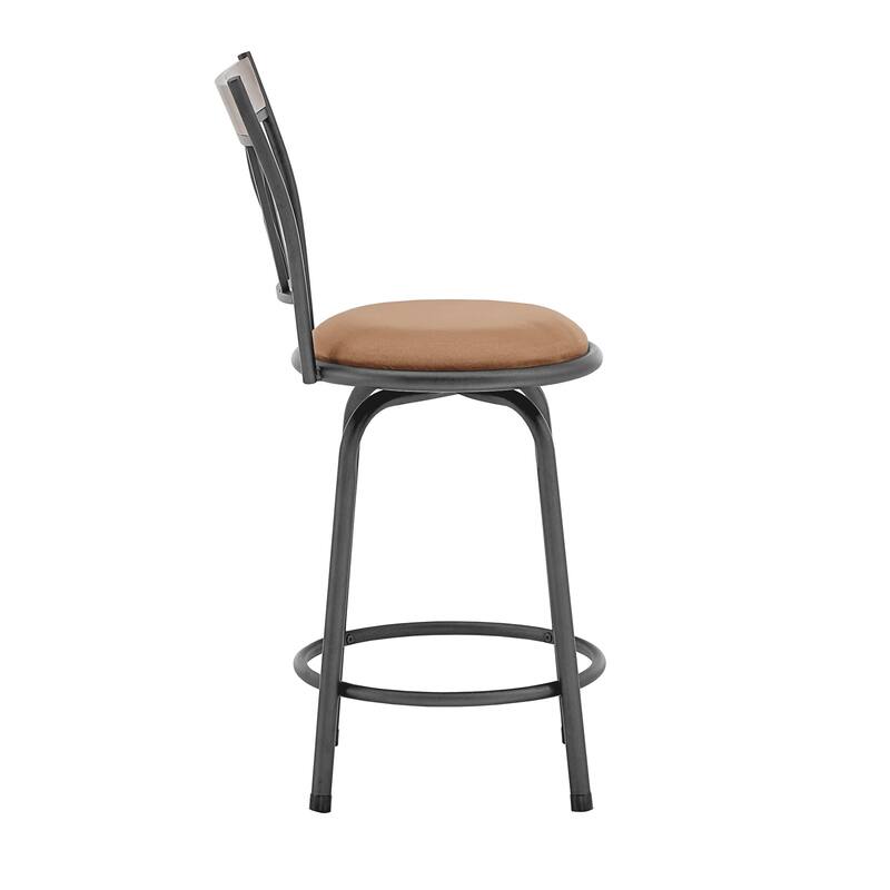 Verona Swivel Adjustable Sheen Black X-Back 3-Piece Stool Set by iNSPIRE Q Classic