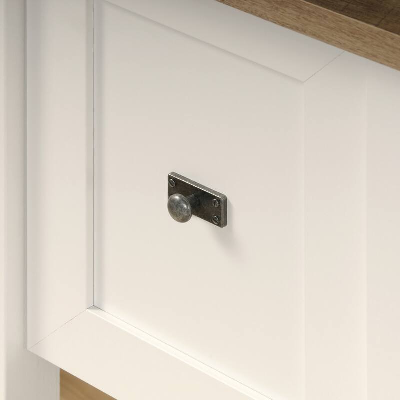 Engineered Wood Coastal Desk with Lateral File Cabinet Bundle