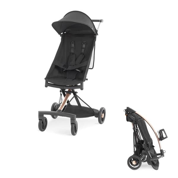 slide 2 of 21, Evolur Roamer Ultra Light Umbrella Stroller in Gold Black Gold Black
