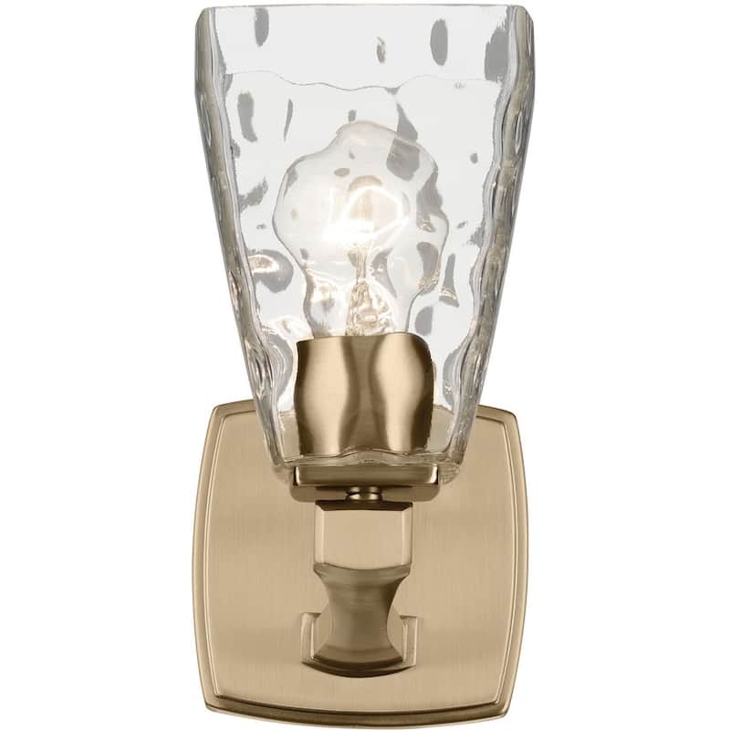 Kichler 55214WTR Marant 10" Tall Bathroom Sconce with Clear Water