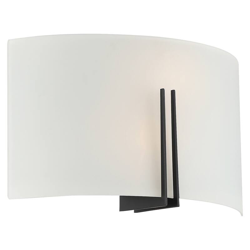 Prong Wide LED Wall Sconce - Matte Black