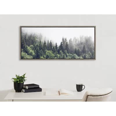 Kate and Laurel Lush Green Framed Canvas by The Creative Bunch Studio