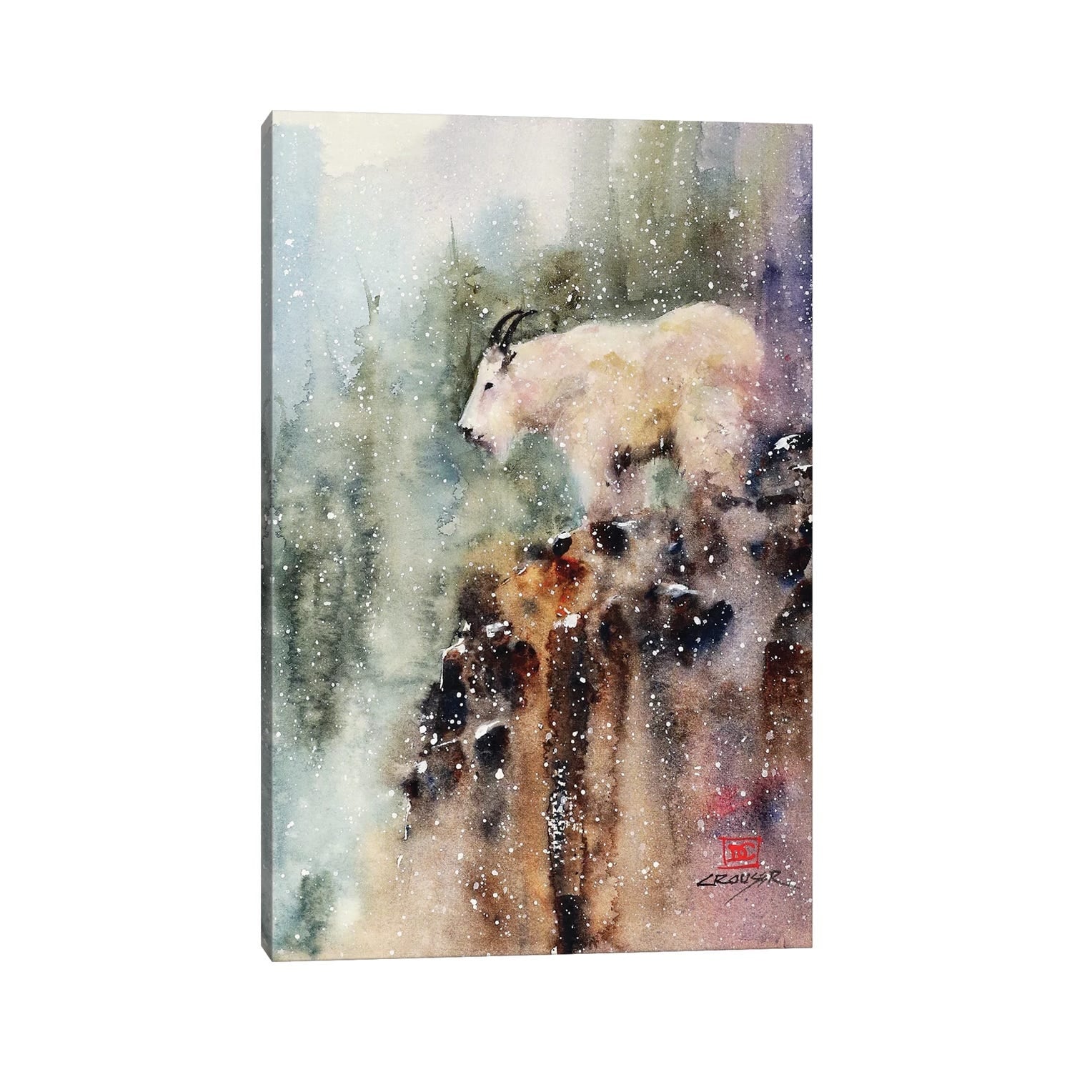 iCanvas "Mountain Goat" by Dean Crouser Canvas Print