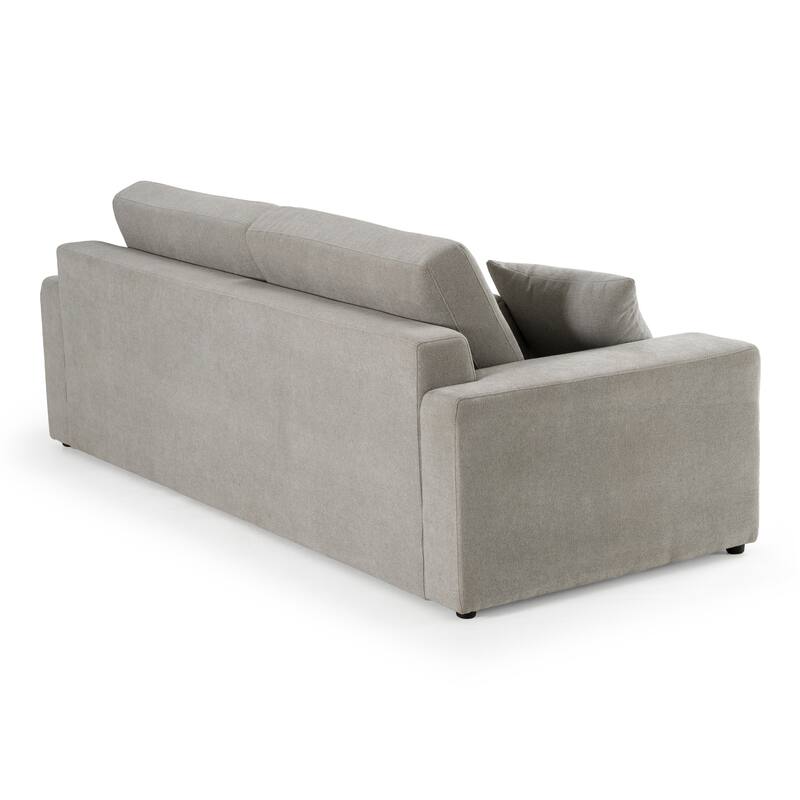 Divani Casa Loki Modern Grey Fabric 3-Seat Sofa