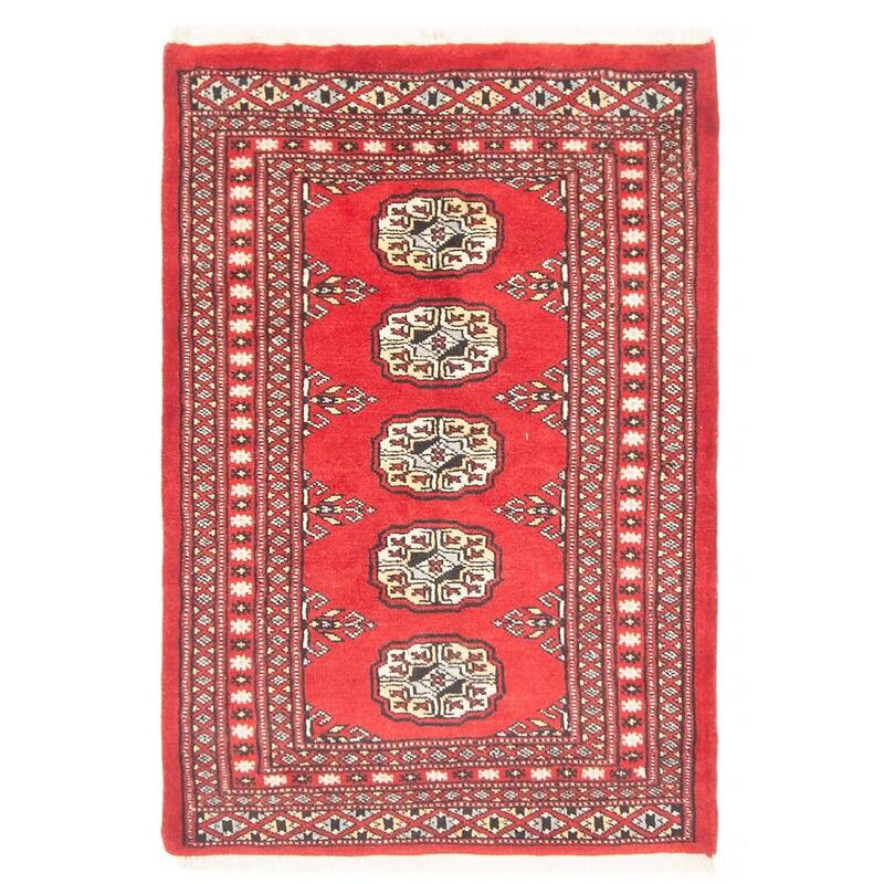 ECARPETGALLERY Hand-knotted Finest Peshawar Bokhara Red Wool Rug - 2'2 x 2'11 - Dark Red - 2'2 x 2'11