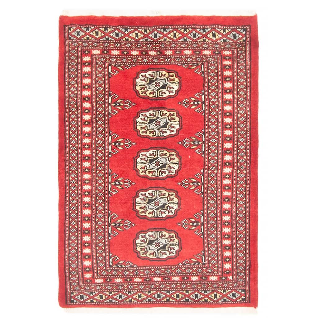 ECARPETGALLERY Hand-knotted Finest Peshawar Bokhara Red Wool Rug - 2'2 x 2'11