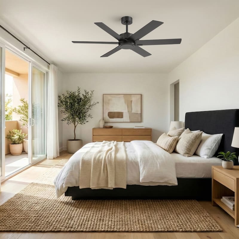 48/56/60 Inch Reversible Blade Ceiling Fan No Light with Remote Control