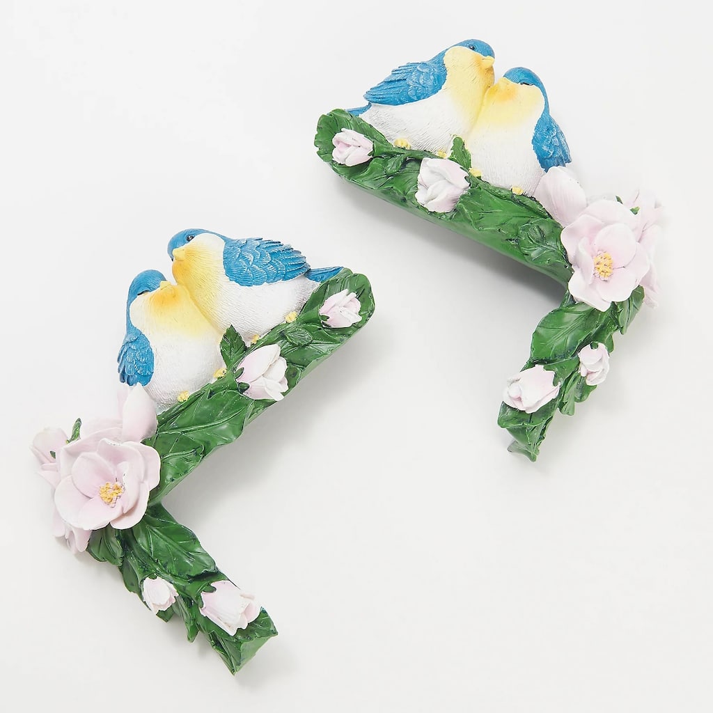 Set of 2 Door Corners, Blue Birds