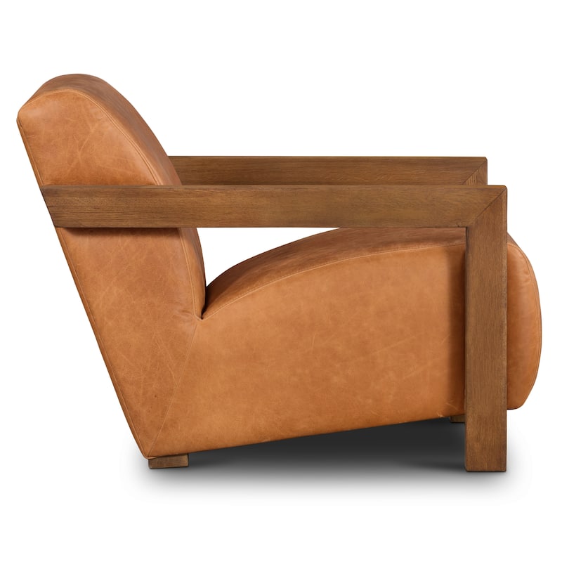 Poly and Bark Giza Lounge Chair - Italian Genuine Leather