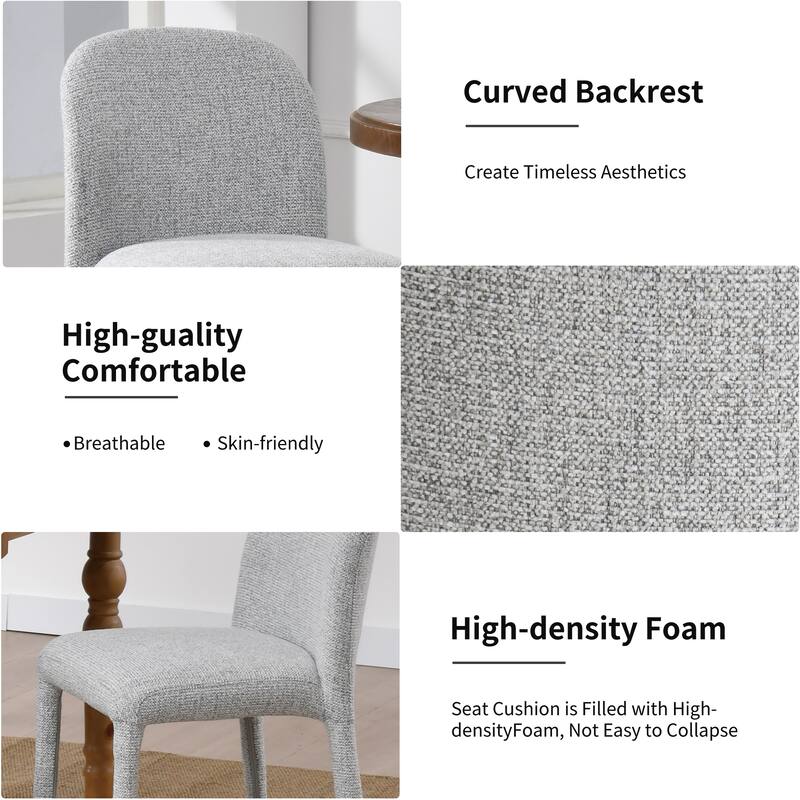 Modern 18" W Upholstered Dining Chair Fully Assembly Design Iron Legs