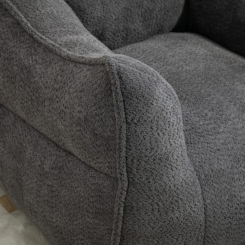 GDFStudio - COOLMORE Boucle Bean Bag Chair with Memory Foam Filling for Ultimate Comfort