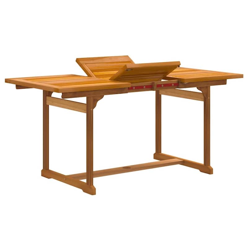 vidaXL Garden Dining Set Natural wood, Black Solid Acacia wood, Textilene - 31.5 x 66.9 x 29.5 in