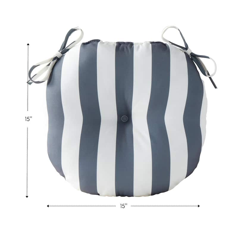 Outdoor15-inch Round Bistro Chair Cushion (Set of 4)