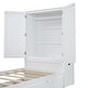 preview thumbnail 6 of 19, Nestfair Twin Size Platform Bed with Storage Headboard and Footboard, Pull Out Shelves and Twin Size Trundle