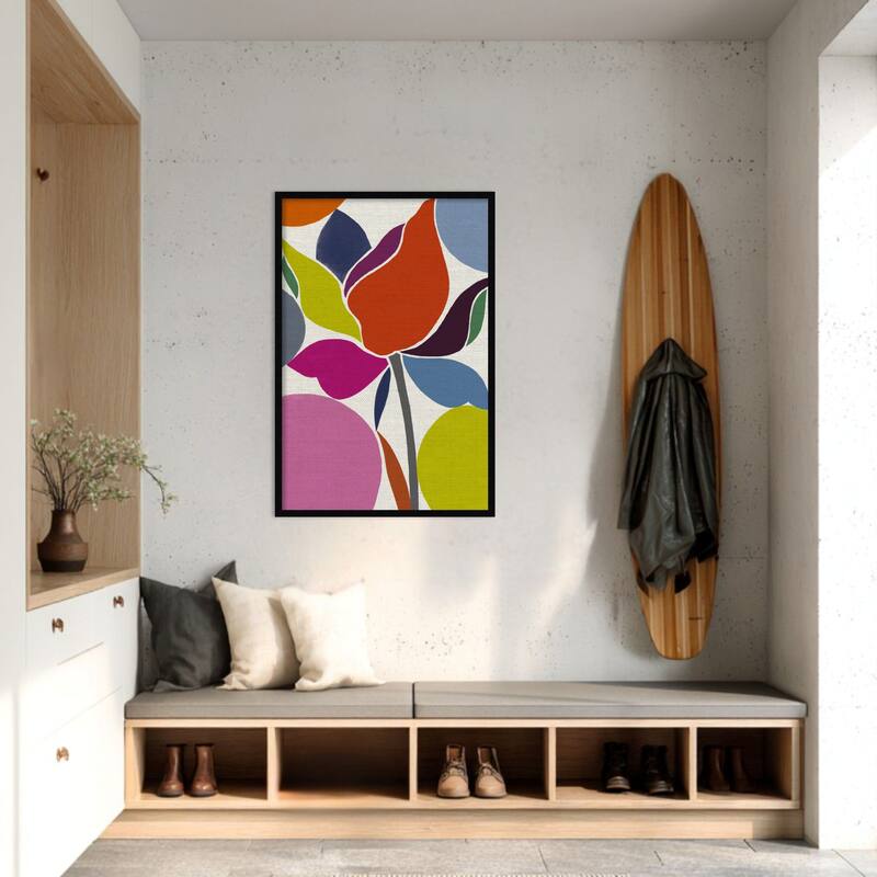 Amanti Art Framed Fabric Pinboard Printed Bulletin Board - Board Size 24 x 36